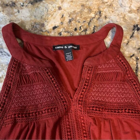 Boho red top - Picture 3 of 4